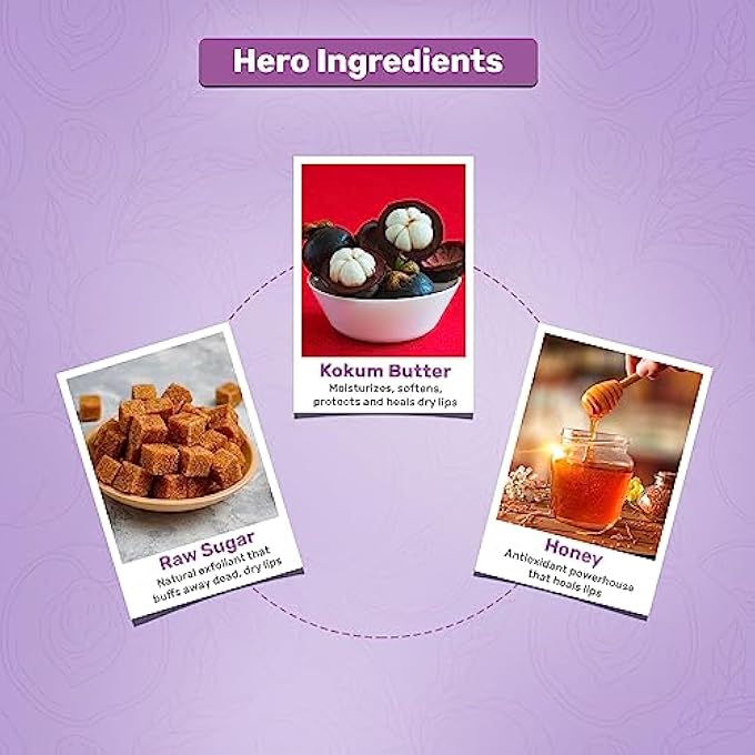 ENN KANDY FLOSS TINTED LIP SCRUB, LIP MOISTURIZER, LIP BALM, LIGHTEN DARK LIPS,EXFOLIATING LIPS, RAW SUGAR, COCONUT OIL, KOKUM BUTTER, HONEY, VANILLA OIL, VITAMIN E (15GM) - Image 2